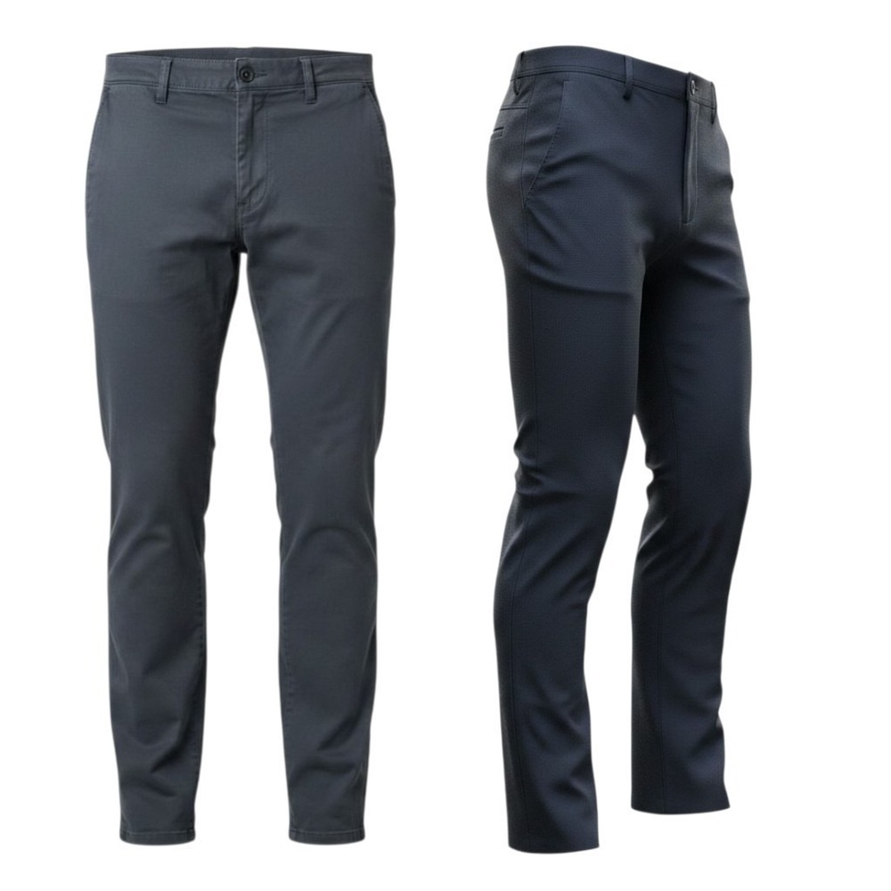 Projek Raw‎ Tech Chino Pants Mens 33x29 Beige Blue Slim Fit Lightweight Stretch